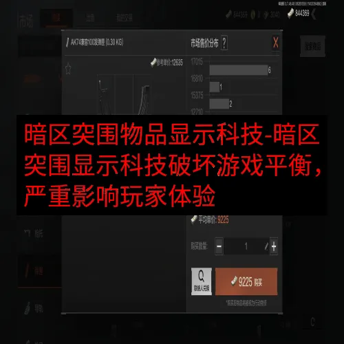 暗区突围物品显示科技-暗区突围显示科技破坏游戏平衡，严重影响